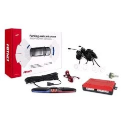 Parking Sensor System With 4 White Sensors And Display