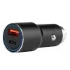 Portable Fast Charging 12/24v 38w Usb C And Usb Car Charger