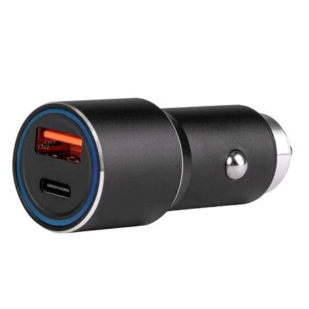 Portable Fast Charging 12/24v 38w Usb C And Usb Car Charger
