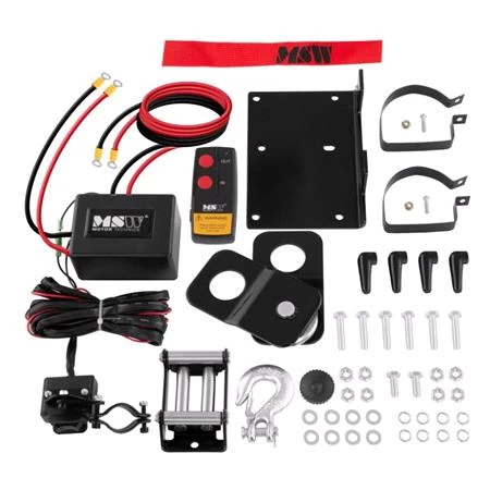 Off Road Car Winch With Remote Control And 12m Rope - 1590kg Towing Capacity With 4t Pulley - Image 4