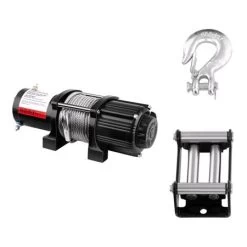 Off Road Car Winch With 28m Rope - 2040kg Towing Capacity With Roller Giude
