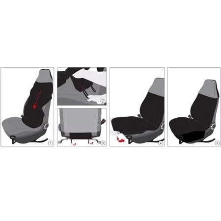 Walser Universal Protective Car Seat Cover Outdoor Sports - Black And Red - Image 6