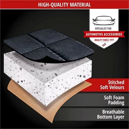 Walser Comfortline Luxor Front Car Seat Cushion (With Side Bolster Protection) - Black - Image 3