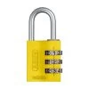 Abus Aluminium 3 - Wheel Combination Padlock Lock - Tag - 30mm - Yellow