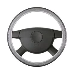 Walser Soft Grip Steering Wheel Cover - Styler - 38 Cm - Black And Grey