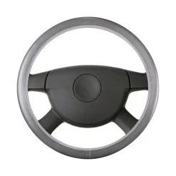 Walser Soft Grip Steering Wheel Cover - Carbon - 38 Cm - Grey