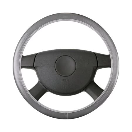 Walser Soft Grip Steering Wheel Cover - Carbon - 38 Cm - Grey