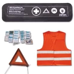 Emergency Kit Eu Approved - Warning Triangle, First Aid Kit, High Vis Vest