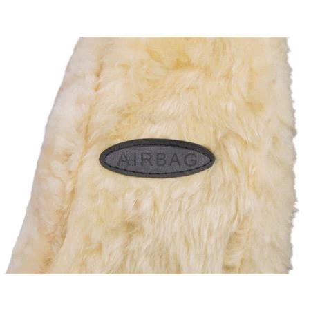 Cozy Universal Lambskin Car Seat Cover In Beige - Image 4