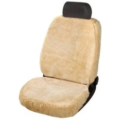 Cozy Universal Lambskin Car Seat Cover In Beige