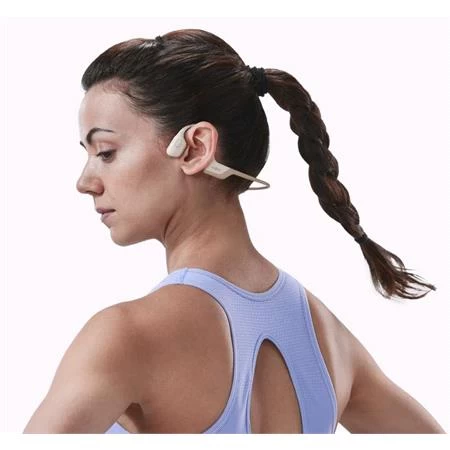Shokz Openrun Pro Bone Conduction Open Ear Sport Headphones - Mini Beige - Image 5