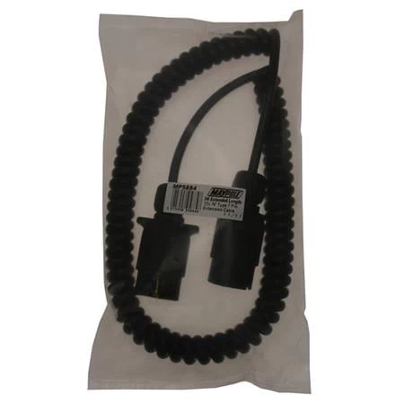 Maypole Curly Extension Lead - 3m - 12n - 7 - Pin Plugs
