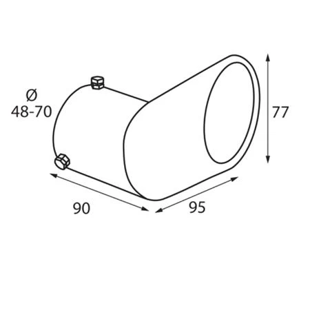 Pilot Muffler Tip Exhaust Blowpipe Exhaust Tip - 29 (48 - 70mm) - Image 3