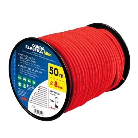 High - Quality Stretch Cord, Red - O 8 Mm - 50 M