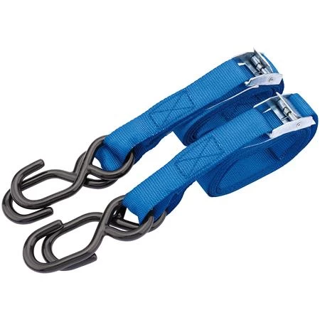 Draper 60962 125kg Ratcheting Tie Down Strap Sets (2.5m X 25mm) (2 Piece) - Image 2