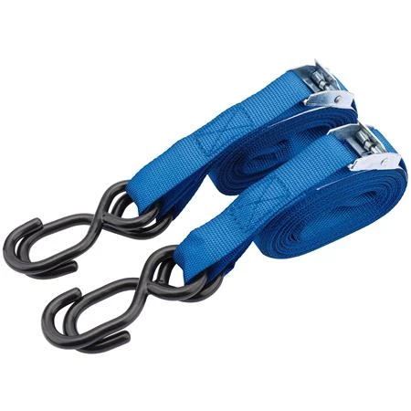 Draper 60963 125kg Ratcheting Tie Down Strap Sets (5.0m X 25mm) (2 Piece) - Image 2