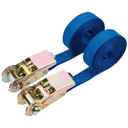 Draper 60966 250kg Ratcheting Tie Down Strap Sets (4.5m X 25mm) (2 Piece) - Image 2