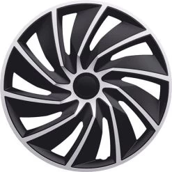 Petex Turbo Black - Silver Premium 15 Inch Wheel Trim Set Of 4