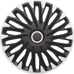 Petex Quantum Pro Black - Silver Premium 14 Inch Wheel Trim Set Of 4