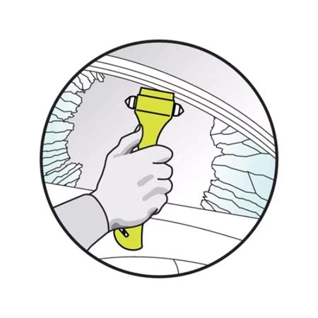 Glowing Car Emergency Hammer With Seat Belt Cutter - Image 4