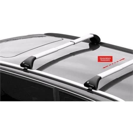 Nordrive Snap Silver Aluminium Aero Roof Bars For Bmw 2 Series Active Tourer 2014 Onwards, With Solid Roof Rails - Image 5