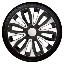 Petex Avalon Black - Silver Premium 15 Inch Wheel Trim Set Of 4