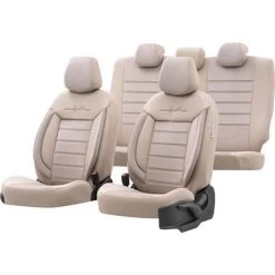 Premium Fabric Car Seat Covers Comfortline - Beige For Bmw 2 Series Active Tourer 2014 Onwards