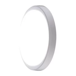 Luceco Decorative Indoor Led Bulkhead Light With White And Chrome Bezel - 14w