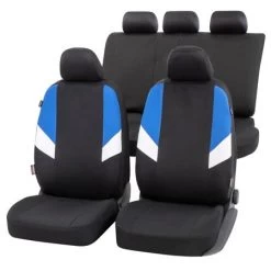 Walser Cala Car Seat Cover Set - Black, Blue & White For Bmw 2 Series Active Tourer 2014 Onwards