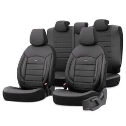Premium Leather Car Seat Covers Inspire Series - Black For Bmw 2 Series Active Tourer 2014 Onwards