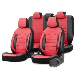 Premium Leather Car Seat Covers Inspire Series - Red Black For Bmw 2 Series Active Tourer 2014 Onwards