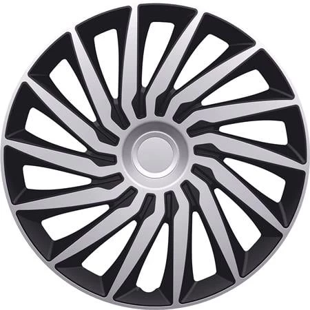 Petex Kendo Black - Silver Premium 15 Inch Wheel Trim Set Of 4
