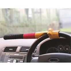 Baseball Bat Steering Wheel Lock - Yellow