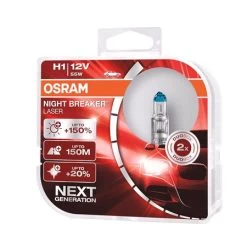 Osram 12v 55w Night Breaker Laser H1 Bulbs - 150% Brighter - Twin Pack
