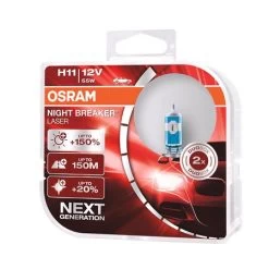 Osram 12v 55w Night Breaker Laser H11 Bulbs - 150% Brighter - Twin Pack