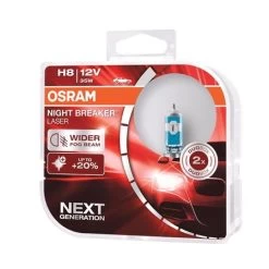 Osram Night Breaker Laser H8 12v Bulb - Twin Pack For Bmw 2 Series Active Tourer, 2014 Onwards