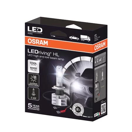Osram 12/24v 16.9w Cool White Led Driving Gen Off Road H7 Bulbs - Twin Pack