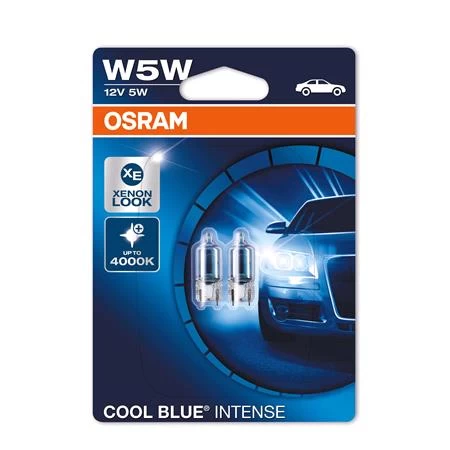 Osram 12v 5w Halogen Cool Blue Intense W5w Bulbs - Twin Pack - Image 3