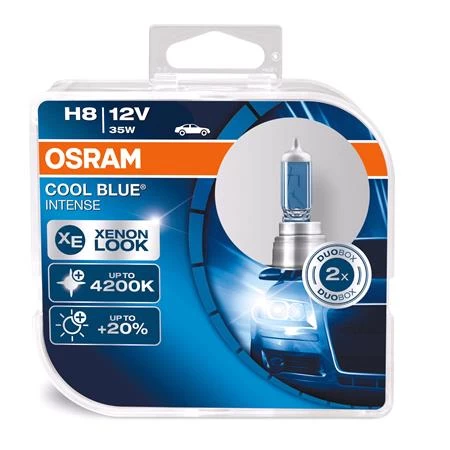 Osram 12v 35w Night Breaker Laser Cool Blue H8 Bulbs - 150% Brighter - Twin Pack - Image 2