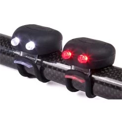 Megaminioao Twin Led Silicone Cycle Light Set - Black