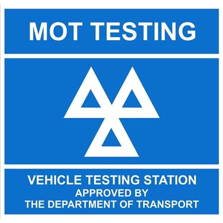 Castle Promotions Rigid Sign - Mot Testing - 625mm X 600mm