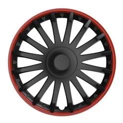 Crystal 16 Inch Wheel Trims Set - Black & Red